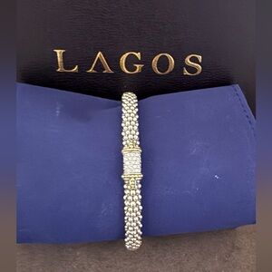 LAGOS Silver and Gold Beaded Bracelet